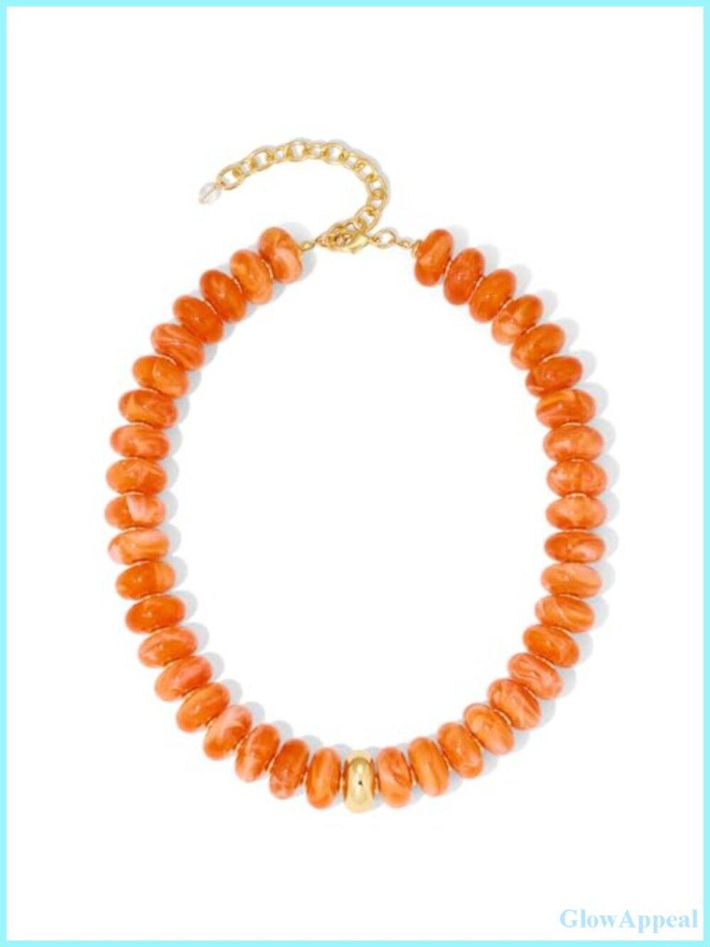 Chunky Beaded Choker Necklace Lobster Clasp Adjustable Statement Boho